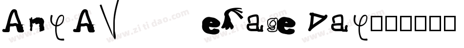Any Average Day字体转换